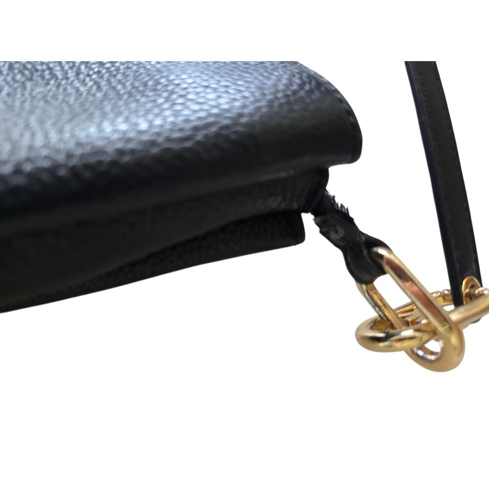 Michael Kors Signature Trisha Pebbled Leather Crossbody Black With Defect - Picture 7 of 7